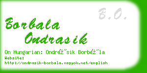 borbala ondrasik business card